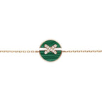 ¡®Lumi¡¯JEUX DE BRACELET MALACHITE PINK GOLD DIAMONDS