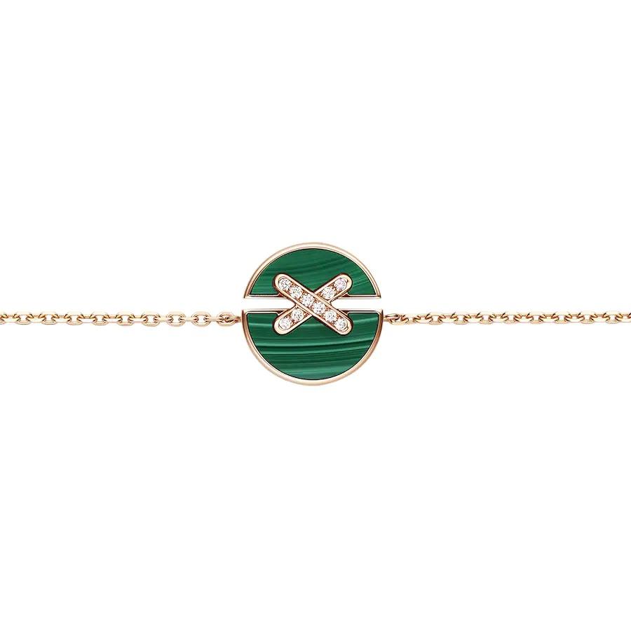 ¡®Lumi¡¯JEUX DE BRACELET MALACHITE PINK GOLD DIAMONDS