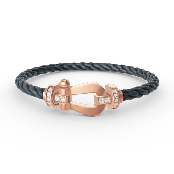 ¡®Lumi¡¯FORCE LARGE HORSESHOE HALF DIAMOND BRACELET ROSE GOLD