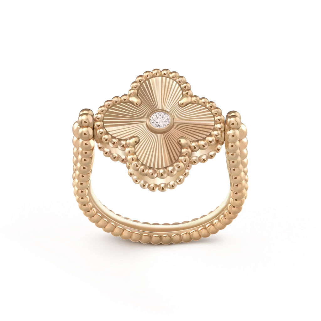 ¡®Lumi¡¯CLOVER RIVERSIBLE ROSE GOLD RING