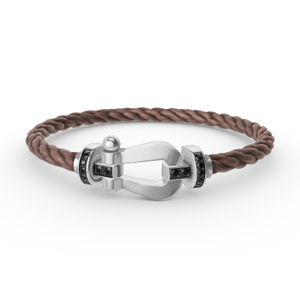 ¡®Lumi¡¯FORCE LARGE HORSESHOE BLACK DIAMOND BRACELET SILVER