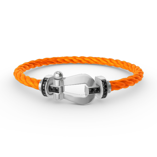 ¡®Lumi¡¯FORCE LARGE HORSESHOE BLACK DIAMOND BRACELET SILVER