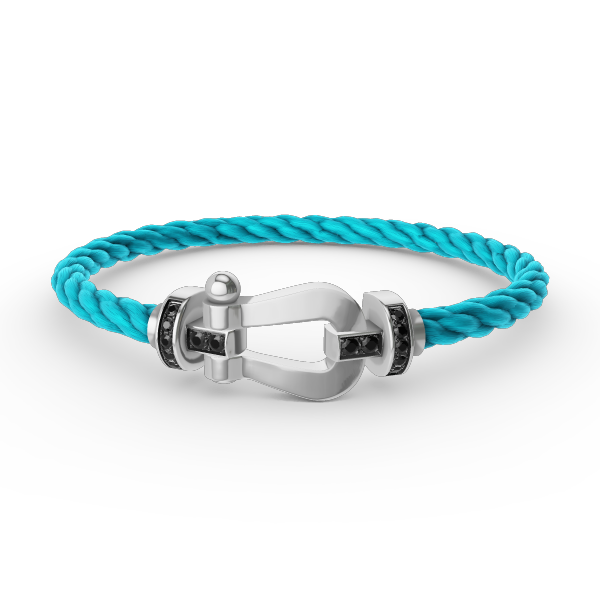 ¡®Lumi¡¯FORCE LARGE HORSESHOE BLACK DIAMOND BRACELET SILVER