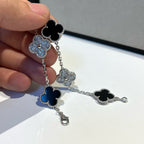 [Lumi jewelry] CLOVER 5 MOTIF ONYXS BRACELET COLLECTION