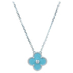 ¡®Lumi¡¯CLOVER 15MM DIAMOND SVRES PORCELAIN  NECKLACE SILVER