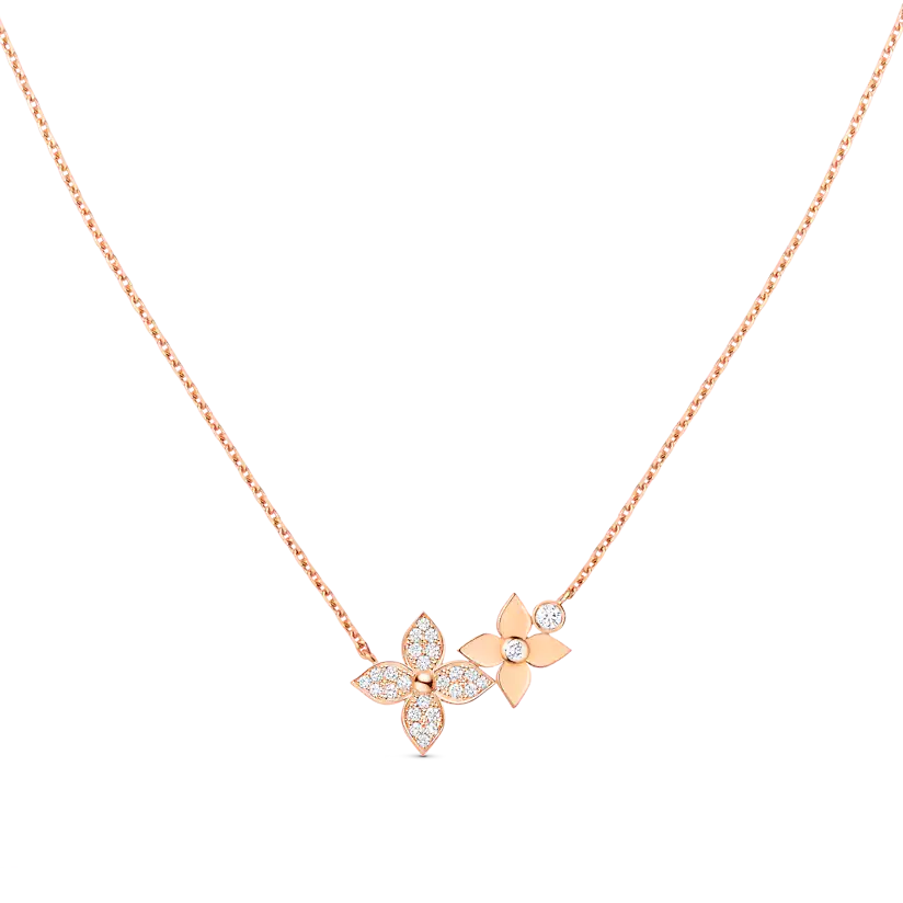 ¡®Lumi¡¯STAR BLOSSOM NECKLACE PINK GOLD DIAMONDS