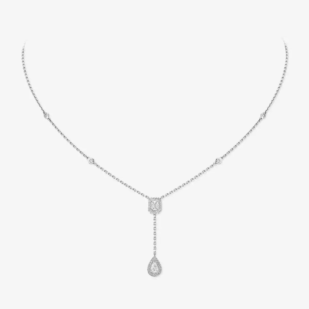 [Imperial] Gold Diamond Tie Necklace