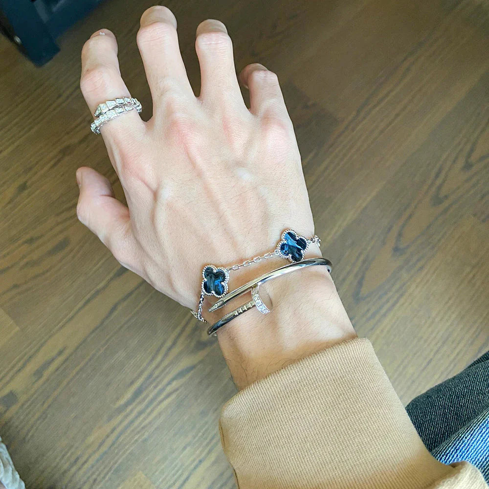 [Lumi jewelry]CLOVER 5 MOTIF PIETERSITE BRACELET COLLECTION