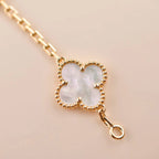 [Lumi jewelry]CLOVER WHITE PEARL MOP 5 MOTIF BRACELET COLLECTION