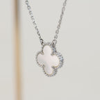 ¡®Lumi¡¯CLOVER  15MM WHITE MOTHER-OF-PEARL SILVER