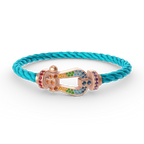¡®Lumi¡¯FORCE LARGE HORSESHOE  COLORED DIAMOND BRACELET ROSE GOLD