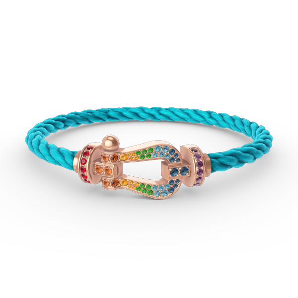 ¡®Lumi¡¯FORCE LARGE HORSESHOE  COLORED DIAMOND BRACELET ROSE GOLD