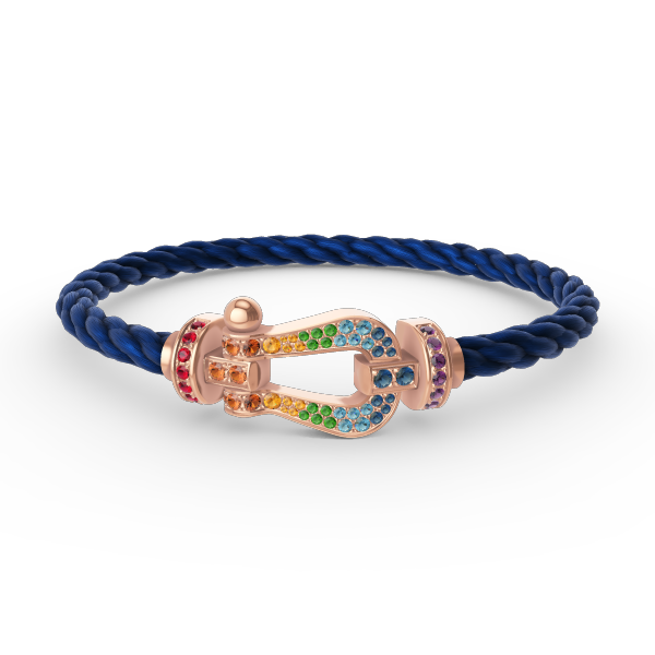 ¡®Lumi¡¯FORCE LARGE HORSESHOE  COLORED DIAMOND BRACELET ROSE GOLD