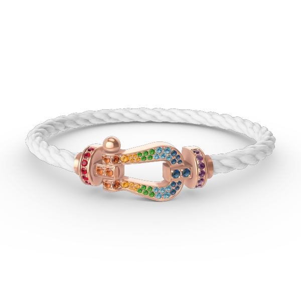¡®Lumi¡¯FORCE LARGE HORSESHOE  COLORED DIAMOND BRACELET ROSE GOLD