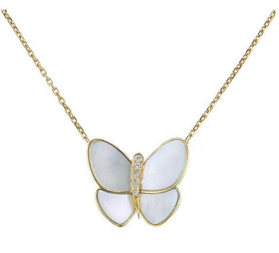 ¡®Lumi¡¯BUTTERFLY GOLD MOP DIAMOND NECKLACE