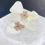 ¡®Lumi¡¯FRIVOLE PINK GOLD FLOWER DIAMOND EARRINGS