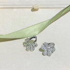 ¡®Lumi¡¯FRIVOLE SILVER FLOWER DIAMOND EARRINGS