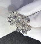 ¡®Lumi¡¯FRIVOLE SILVER FLOWER DIAMOND EARRINGS