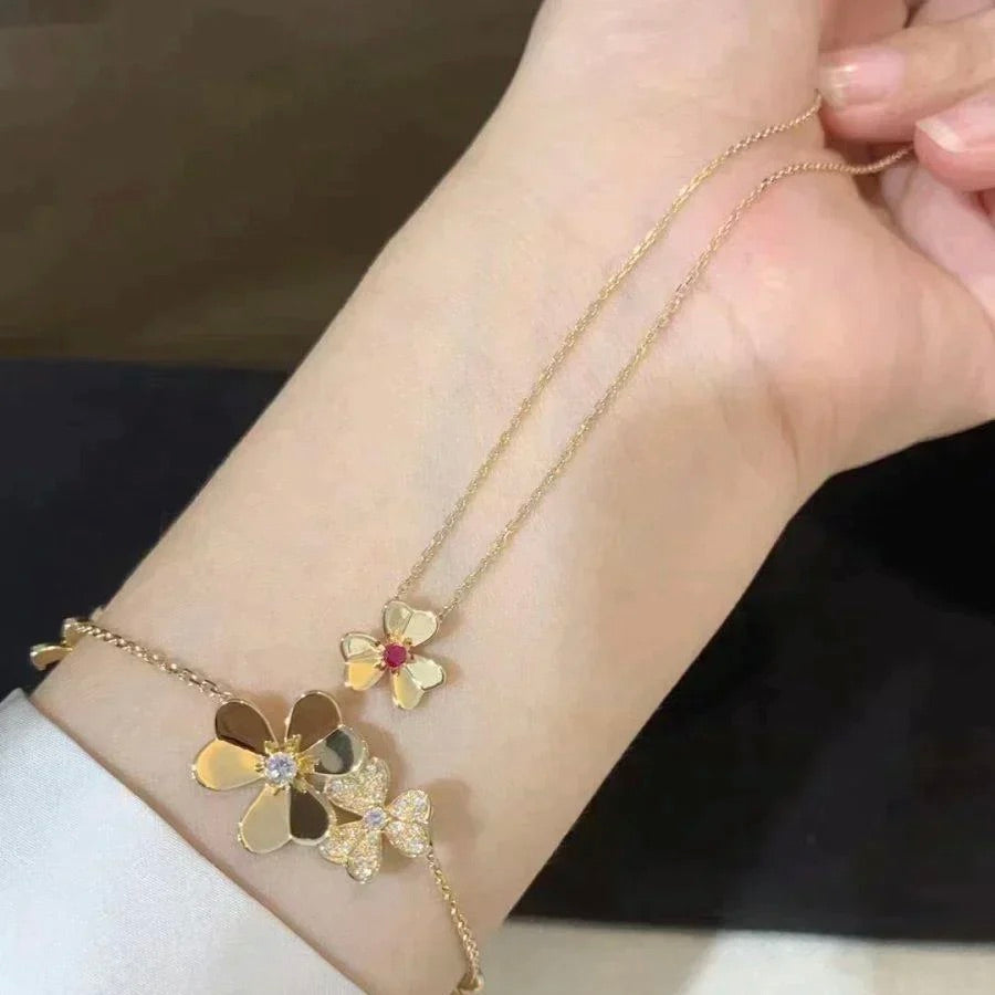 ¡®Lumi¡¯FRIVOLE GOLD FLOWER NECKLACE