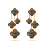 ¡®Lumi¡¯CLOVER EARRINGS DARK MOP 4 MOTIFS ROSE GOLD