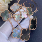 ¡®Lumi¡¯CLOVER EARRINGS DARK MOP 4 MOTIFS ROSE GOLD