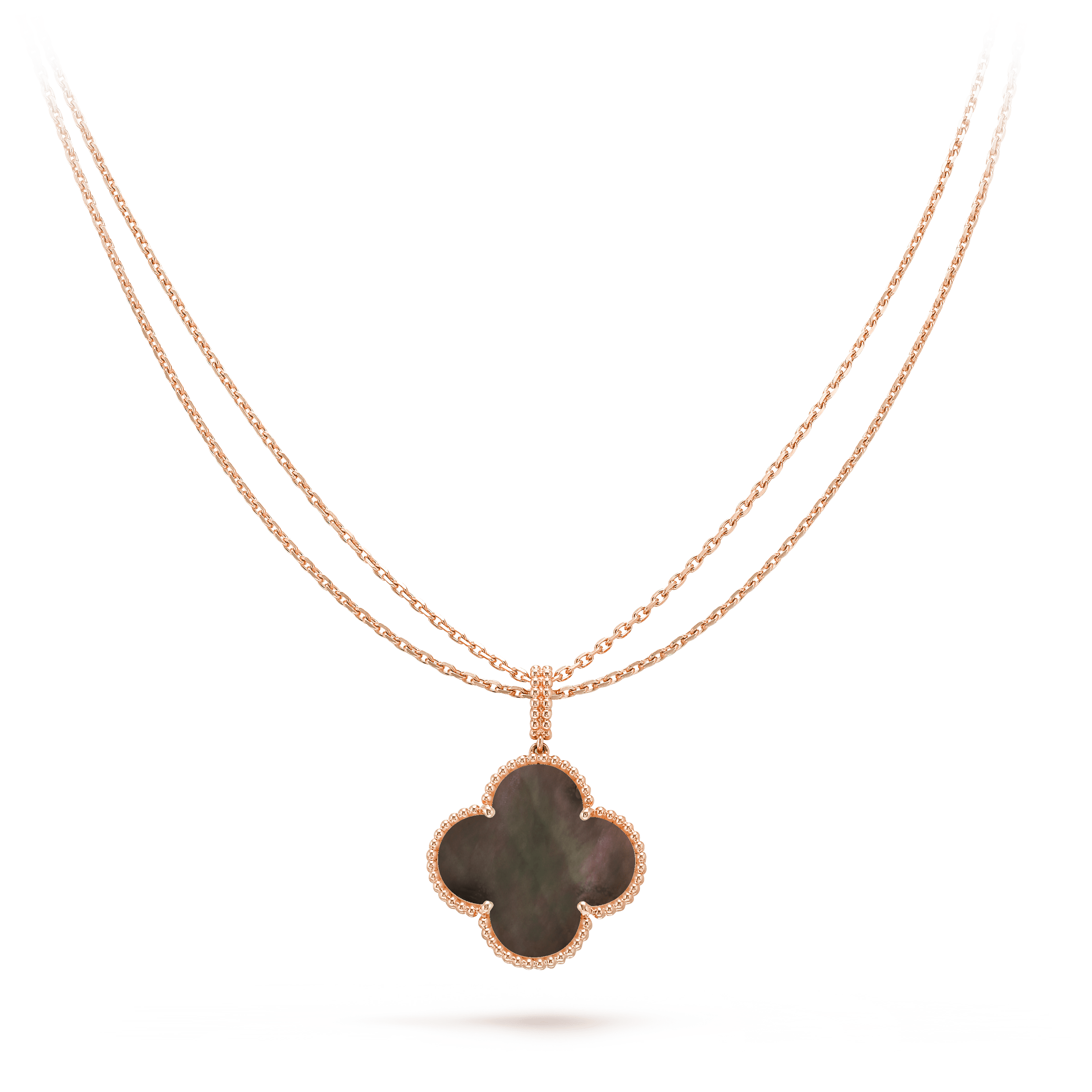 ¡®Lumi¡¯CLOVER 25MM GOLD DARK MOP BIG CLOVER NECKLACE