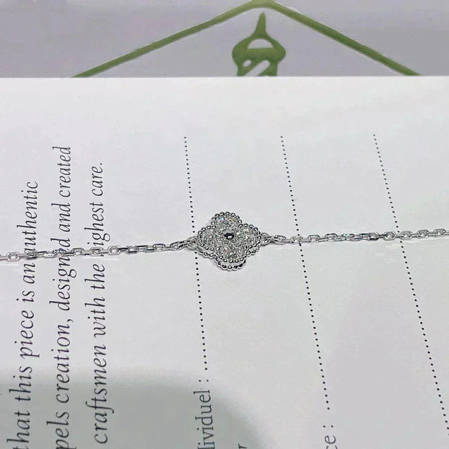 ¡®Lumi¡¯CLOVER  SINGLE FLOWER BRACELET SILVER