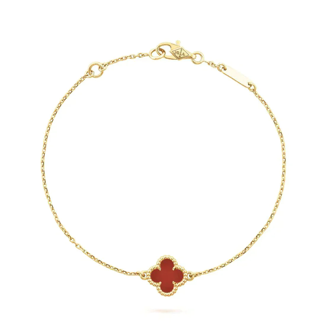 ¡®Lumi¡¯CLOVER  CARNELIAN SINGLE FLOWER BRACELET