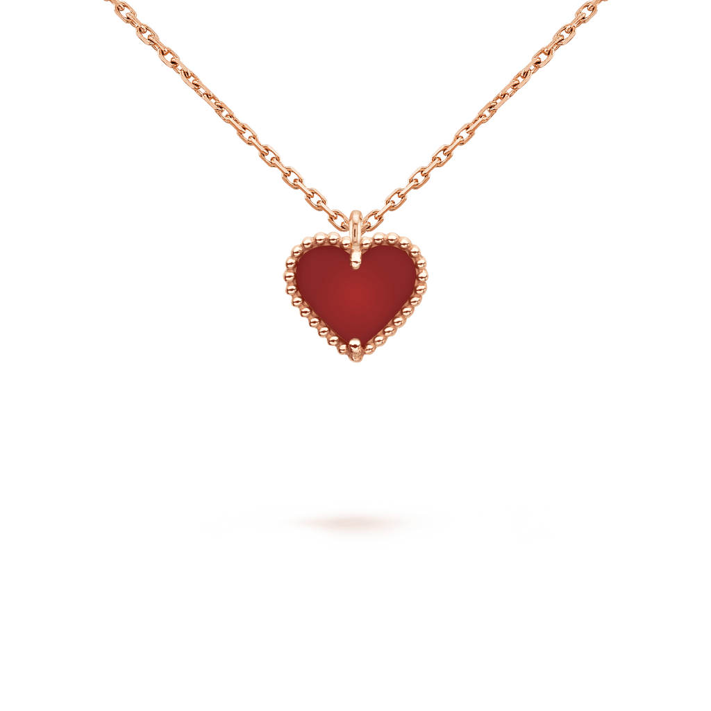 ¡®Lumi¡¯SWEET CLOVER CARNELIAN HEART NECKLACE