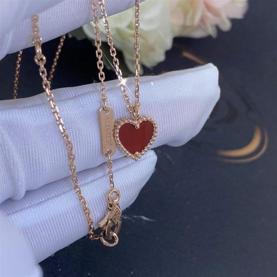 ¡®Lumi¡¯SWEET CLOVER CARNELIAN HEART NECKLACE