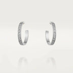¡®Lumi¡¯LOVE DIAMOND SILVER HOOP EARRINGS