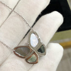 ¡®Lumi¡¯LARGE BUTTERFLY SILVER PENDANT DIAMOND NECKLACE