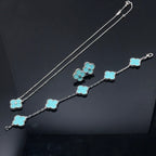 ¡®Lumi¡¯CLOVER 1 DIAMOND BLUE SKY SILVER EARRINGS