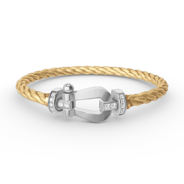 ¡®Lumi¡¯FORCE LARGE HORSESHOE HALF DIAMOND BRACELET SILVER