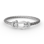 ¡®Lumi¡¯FORCE LARGE HORSESHOE FULL DIAMOND BRACELET SILVER